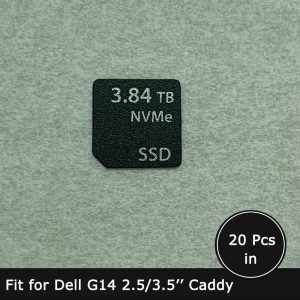 3.84TB NVMe SSD caddy label sticker for Dell