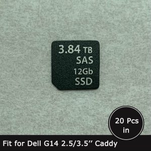 3.84TB SAS SSD caddy label sticker for Dell
