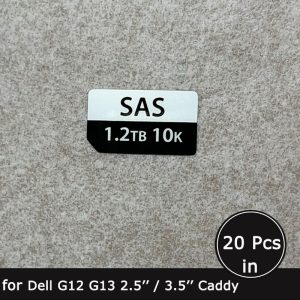 1.2TB 10K SAS HDD caddy label sticker for Dell G12 G13