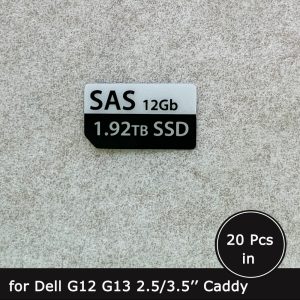1.92TB SAS SSD caddy label sticker for Dell G12 G13