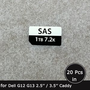 1TB 7.2K SAS HDD caddy label sticker for Dell Poweredge