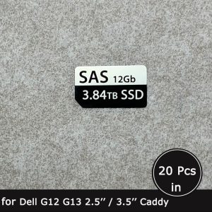 3.84TB SAS SSD caddy label sticker for Dell