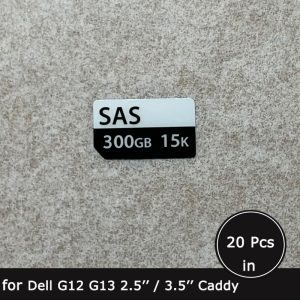 300GB 15K SAS HDD caddy label sticker for Dell