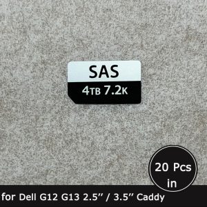 4TB 7.2K SAS HDD caddy label sticker for Dell