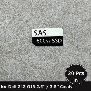 800GB SAS SSD caddy label sticker for Dell